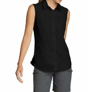 Eddie Bauer Ladies Sleeveless Collared Tech Shirt